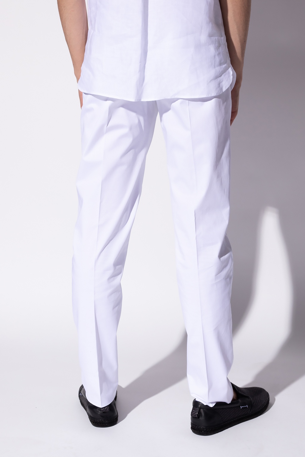 Dolce & Gabbana Pleat-front trousers with logo